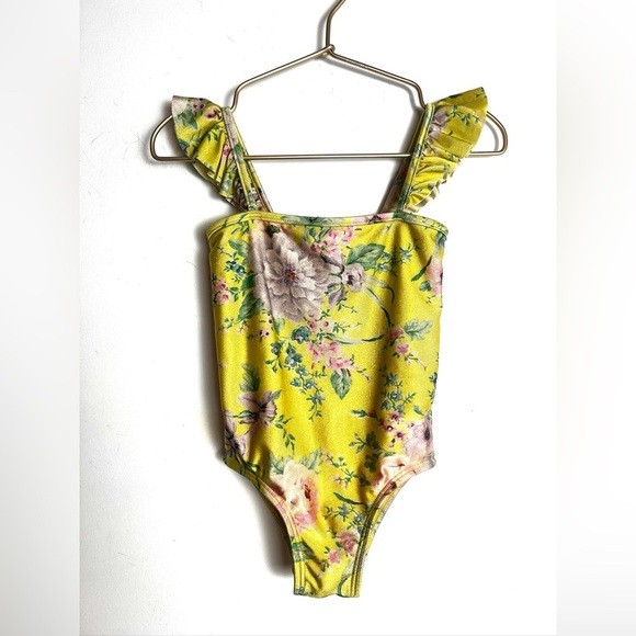 Zimmermann Kids Yellow Floral Swimsuit | size 2T - Picture 4 of 9